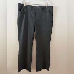 Tapata Heather Grey Pull On Bootcut Stretch Dress Pant Size XL 16 36x28